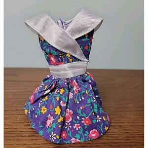 Vintage 1993 Mattel Barbie Fashion‎ Avenue Floral Dress Fit & Flare